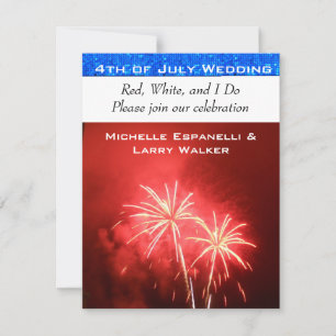 Convite 4 de julho de Wedding