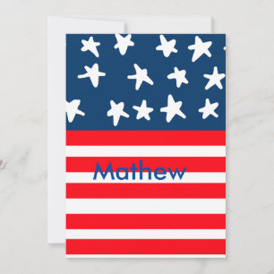 Convite 4 de julho dia da independência adicionar nome tex