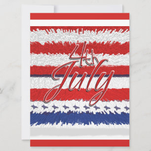 Convite 4 de julho "Dia da Independência" PERSONALIZÁVEL