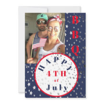 4 de julho Foto Red White Blue Stars CHURRASCO