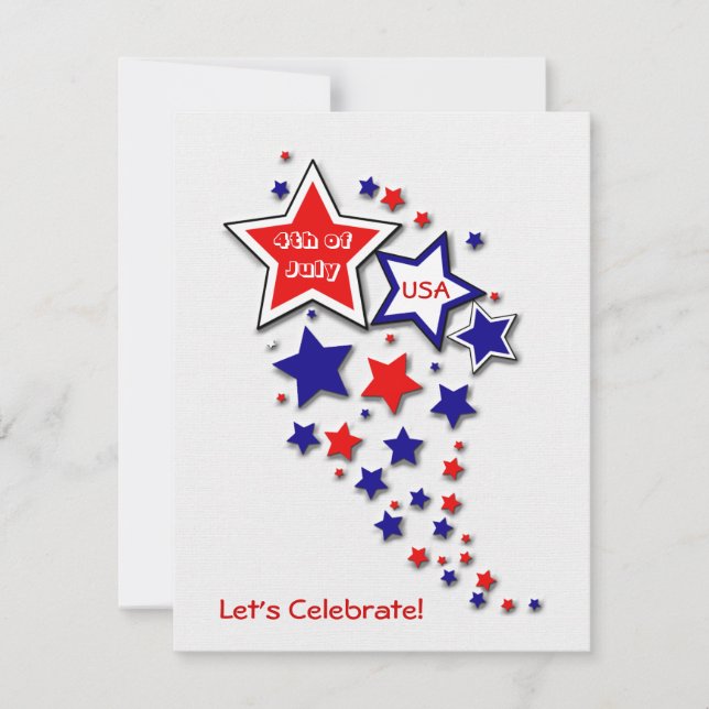 Convite 4 de julho Partido CHURRASCO Patriótico (Frente)