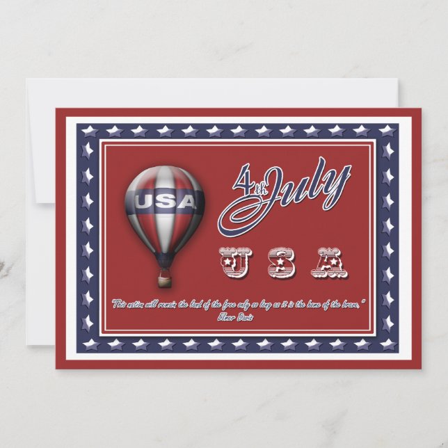 Convite 4 de julho partido do "Dia da Independência" (Frente)