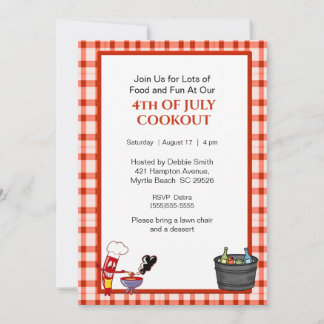 Convite 4 De Julho Picnic/Cookout