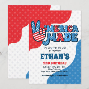 Convite 4 De Julho, Retrô 'Merica Fez Festa de aniversário
