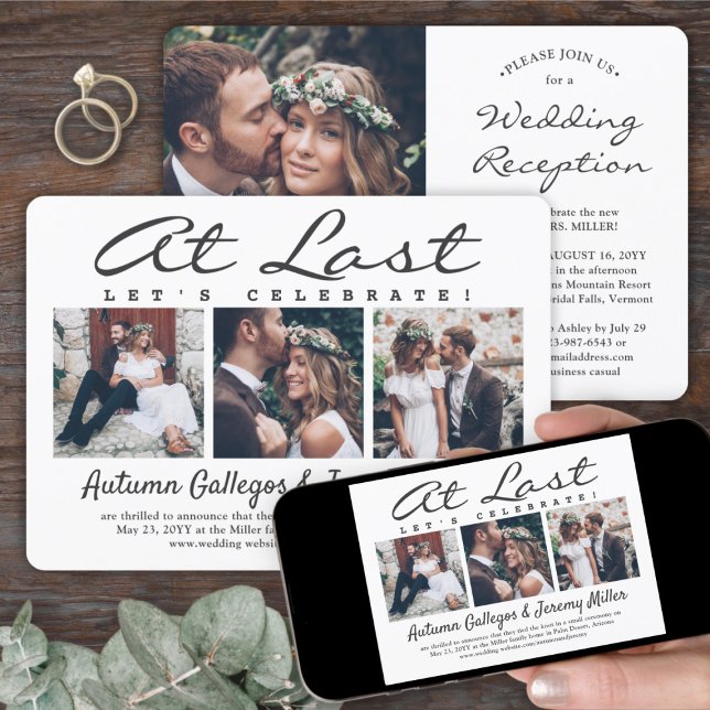 Convite 4 Foto No Último Casamento De Celebração Do Casame (Criador carregado)