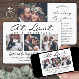 Convite 4 Foto Por Fim Celebração De Casamento Noiva E Noi