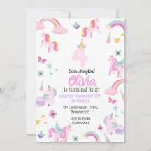 4 mágicos, Unicórnio Aniversário, Rainbows