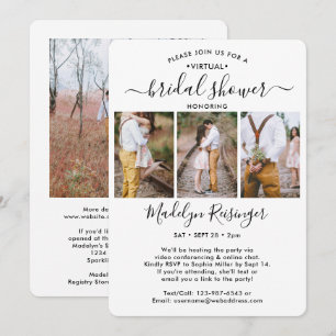 Convite 4 Roteiro de Fotos Chuveiro de Noiva Virtual à Dis