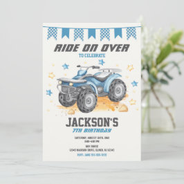 Convite 4 Wheeler Birthday Invitation / Quad Bike / ATV