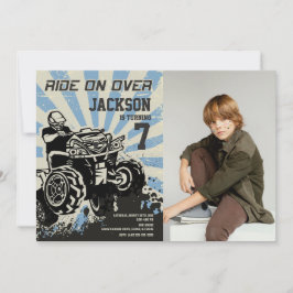 Convite 4 Wheeler Birthday Photo Invitation / Quad Bike