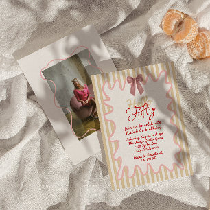 Convite 50ª Arco Pintado Alô 50 Foto Aniversário