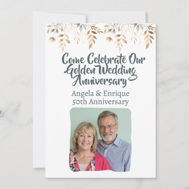 Convite 50ª Celebração do Partido de Casamento de Ouro (Frente)