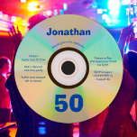 Convite 50ª Festa de aniversário Faux CD Retro 90s<br><div class="desc">👉 pôr um sorriso num rosto com este convite de aniversário 50º retrô num CD falso dos anos 90! - Basta clicar para personalizar este design 🔥 As minhas promessas - Isto é único - desenhadas por mim! - Foi concebido tendo em mente 🙏 Obrigado por apoiar a minha pequena...</div>