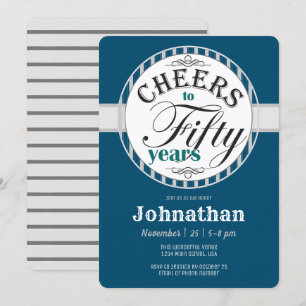 Convite 50º Aniversário Alegra a Cinquenta Anos