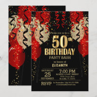 50º aniversário - Balões Vermelhos