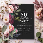 Convite 50º Aniversário da Moderna Moody Burgundy Blush Fl<br><div class="desc">Celebre o seu marco com um moderno convite de 50 anos de aniversário, com flores ricas de burgundy e blush. Este elegante design combina tons profundos e dramáticos com sotaques românticos e suaves, perfeitos para estabelecer uma sofisticada e convidativa atmosfera. O arranjo floral impressionante adiciona um toque de luxo, enquanto...</div>