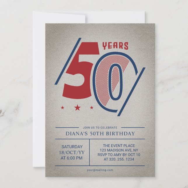 Convite 50º aniversário da Retro (Frente)
