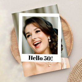 Convite 50º Aniversário da Surpresa de Foto Moderna