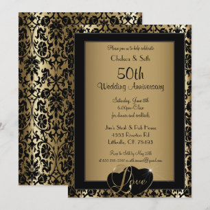 Convite 50º Aniversário de Bodas de Ouro   Amor
