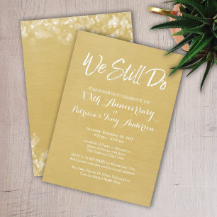 Convite 50º Aniversário de Casamento - Ainda Fazemos Ouro