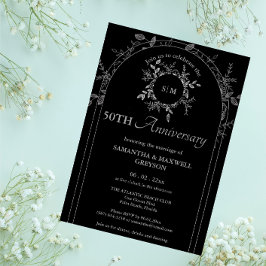 Convite 50º Aniversário de Casamento de Prata (ou Outro)