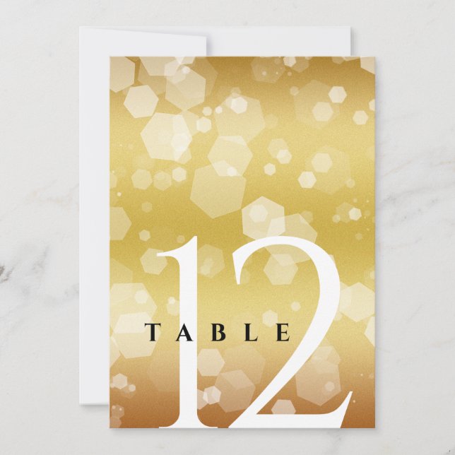 Convite 50º aniversário de casamento do Ouro Elegante (Frente)