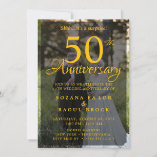 Convite 50º Aniversário de Casamento, Então e Agora Foto