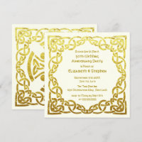 50º aniversário de casamento Faux Dourado Celtic K