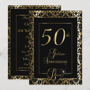 Convite 50º Aniversário de Casamento   Texto DIY
