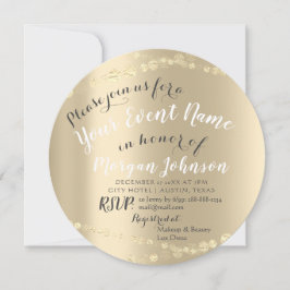 Convite 50º aniversário do 70 Confetti Dourado