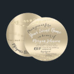 Convite 50º aniversário do 80 de 70, Confetti Dourado<br><div class="desc">Novos convites para chic Qualquer outra pergunta Por favor me conte Enyoy you life :) FlorenceKdesign</div>