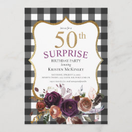 Convite 50º Aniversário do Búfalo Xadrez Roxo