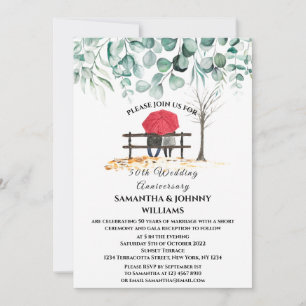 Convite 50º Aniversário do Casamento Eucalyptus Botanical