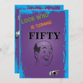 Convite 50º aniversário do Homem Baldo Surpresa