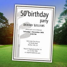 50º Aniversário do Homem Branco Negro Moderno Golf