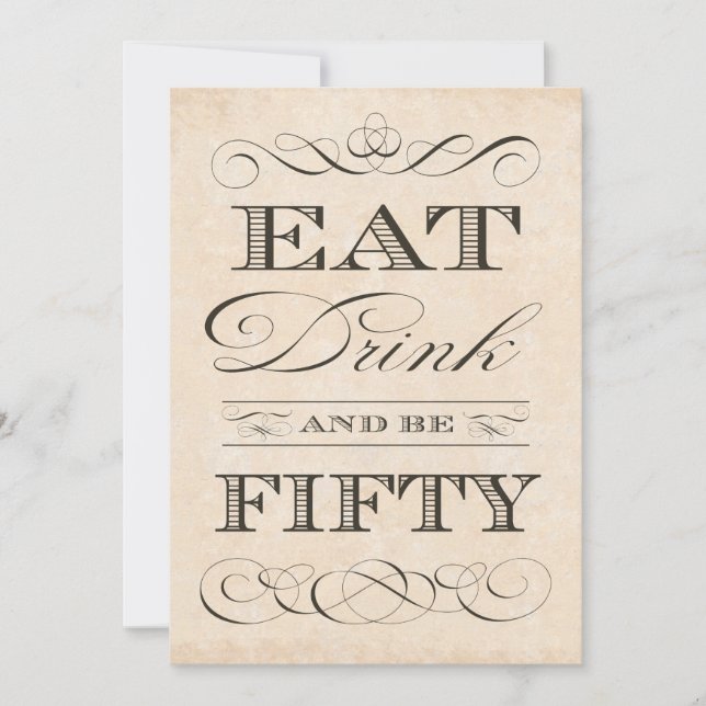 Convite 50º aniversário do Partido Jante Coma Bebida e sej (Frente)