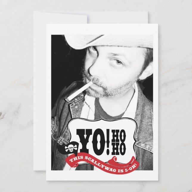 Convite 50º Aniversário do Partido Pirata Fotografias (Frente)