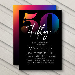 Convite 50º aniversário moderno