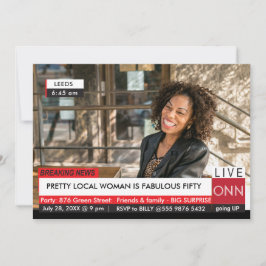 Convite 50º Aniversário Mulheres Engraçadas Notícias na TV