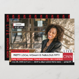 Convite 50º Aniversário Mulheres Engraçadas Notícias na TV