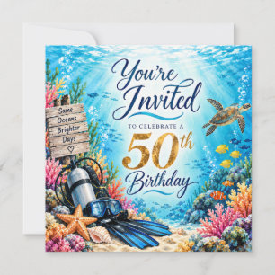 Convite 50º Aniversário para Mergulhador