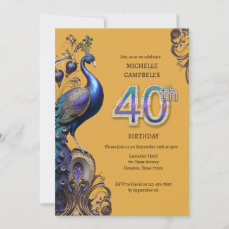 Convite 50º aniversário, pavão