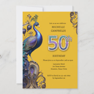 Convite 50º aniversário, pavão