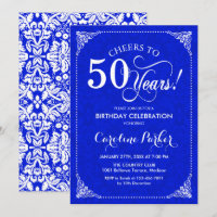 50º aniversário - Real Blue Damask