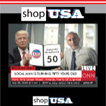 Convite 50º Aniversário Trump 🎙️ Homens Engraçado TV News<br><div class="desc">📺 🎉 Quebrando Notícias! É hora de celebrar um imenso aniversário de 50 anos! Prepare-se para fazer manchetes com este hilário e ousado convite de aniversário ao estilo noticioso da TV, apresentando um design inspirado pela sátira política e pelo clássico noticiário gráfico. Quer você esteja planejando um assado cheio de...</div>