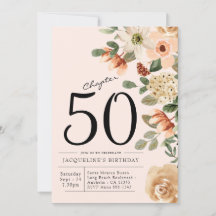50º Aniversário Vintage Floral