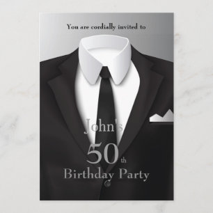 Convite 50º,Homem de Convite,qualquer idade,smoking,terno,