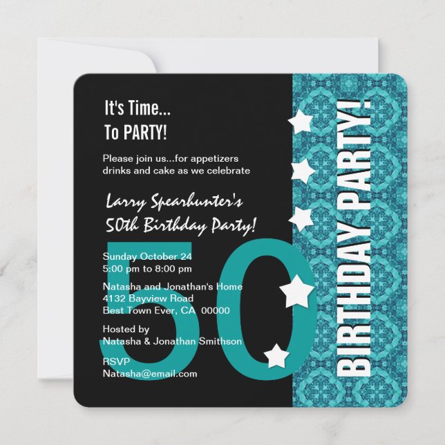 Convite 50.º aniversário Engraçado NÃO no Hill Z50D (Frente)