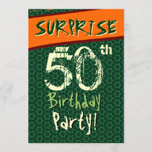 Convite 50.º Aniversário - Estrelas de Creme Verde Laran