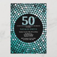 50. º Aniversário - Listra Negra e Teal